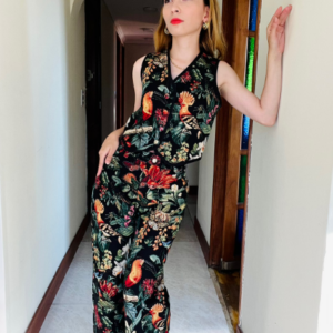 Set TROPICAL 🍃- chaleco + pantalón en Jacquard