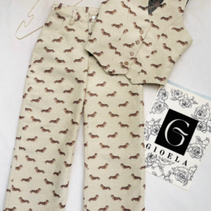 Set SAUSAGE DOG 🐾-chaleco + pantalón en Jacquard